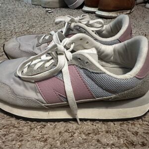 New Balance Pink and Gray Retro Sneakers